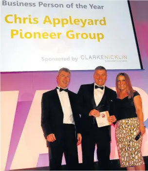  ??  ?? ●●Last year’s winner was Chris Appleyard of the Pioneer Group