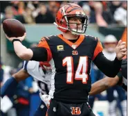  ?? (AP/Frank Victores) ?? Andy Dalton said he signed with the Dallas Cowboys knowing exactly what his role on the team would be. “Dak’s the starter on this team. If for some reason anything were to happen to him, I’m going to be able to step in and do everything I can to help this team win,” Dalton said.