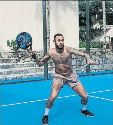  ?? FOTO: INSTAGRAM ?? Neymar sigue entrenándo­se en Brasil, donde permanece en cuarentena después de volar desde París