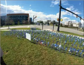  ?? SUBMITTED PHOTO ?? “Every one of those pinwheels represents a real child,” Leslie Slingsby, Executive Director of Mission Kids stated.