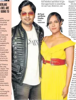  ?? PHOTO: YOGEN SHAH ?? Ali Fazal and Richa Chadha