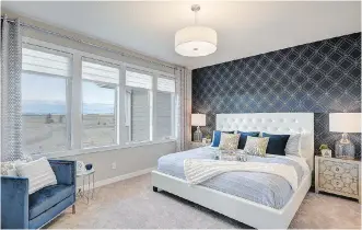  ?? PHOTOS: NUVISTA HOMES ?? The master bedroom offers scenic views and a luxurious ensuite.