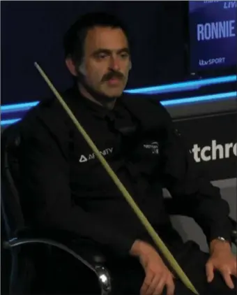  ??  ?? Ronnie O’Sullivan decided to grow a rather fetching moustache.