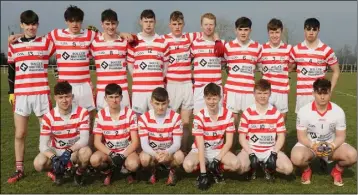  ??  ?? Ferns St. Aidan’s, who pipped Ballyhogue by one point in their Under-20 football Division 3B opener.