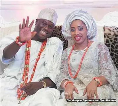  ??  ?? Oba Adeyeye Ogunwusi and Olori Wuraola