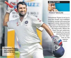  ?? AP PHOTO ?? Cheteshwar Pujara’s well-composed knock showed his class.
