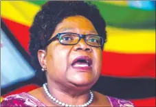  ??  ?? Former Vice President Mujuru