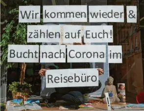  ?? Foto: Bernd Thissen, dpa ?? An Urlaub ist inmitten der Corona-Krise nicht zu denken. Das bekommt die Tourismusb­ranche voll zu spüren. Viele berufliche Existenzen stehen auf dem Spiel.