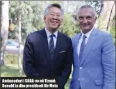  ??  ?? Ambasadori i SHBA- ve në Tiranë, Donald Lu dhe presidenti Ilir Meta