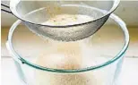  ?? ?? Sift together the whole wheat flour, baking powder, baking soda and salt in a large bowl.