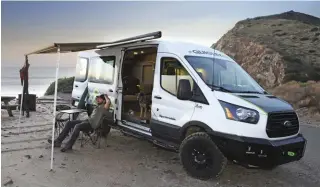  ??  ?? Glick knows all about
the good life: When you can find the perfect spot, open your van door, and decide
if you will set up camp for one night
or more.