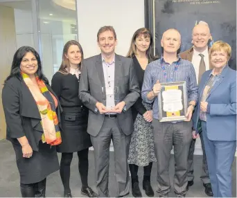  ??  ?? Clinical lecturer Dr Scobbie (second from left) has joined the NHS Lanarkshir­e team