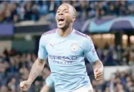  ??  ?? Manchester City’s striker, Raheem Sterling