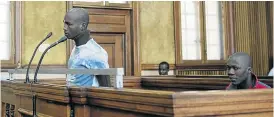  ?? Picture: IHSAAN HAFFEJEE ?? ‘PARTIALLY REMORSEFUL’: Mthintho Bhengu, left, and Sfundo Mzimela will hear their fate tomorrow when they are sentenced for killing Mozambican Emmanuel Sithole