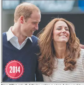  ?? ?? 2014
Prince William and wife Catherine working as a team during a royal tour of Australian and New Zealand. It was their first with son George.