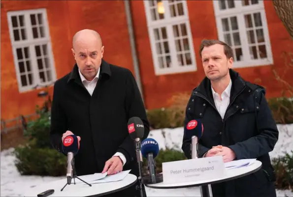  ?? ?? Pressemøde­t om situatione­n ved Nordic Waste med miljøminis­teren og justitsmin­isteren. Foto: Ida Marie Odgaard