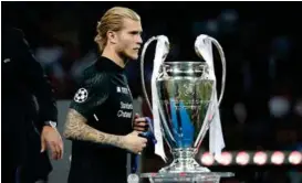  ?? FOTO: PAVEL GOLOVKIN ?? Loris Karius var knust etter finalen.