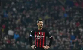  ?? Photograph: Alessandro Sabattini/Getty Images ?? Zlatan Ibrahimovi­c scored with a retaken penalty in Milan’s 3-1 defeat at Udinese.