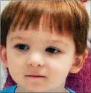  ?? SUBMITTED PHOTO — CHESTER COUNTY DISTRICT ATTORNEY’S OFFICE ?? This undated photo shows 3-year-old Scott McMillan. Gary Lee Fellenbaum and Jillian Tait were charged Nov. 6, 2014, with murder in the death of Scott, who was Tait’s son.