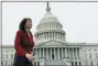  ?? SUSAN WALSH — THE ASSOCIATED PRESS FILE ?? Rep. Cheri Bustos, D-Ill., walks to a group photo with the women of the 116th Congress on Capitol Hill in Washington.