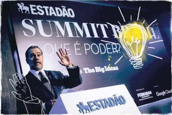  ?? ILUSTRAÇÃO DE FARREL SOBRE FOTO DE FELIPE RAU/ESTADÃO ?? Reforma. Dias Toffoli sugere que se tire da Constituiç­ão itens sobre matéria tributária para evitar que os problemas da área acabem todos parando no STF