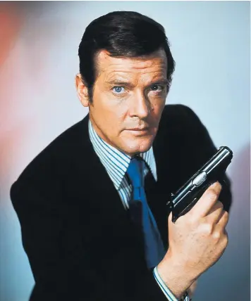  ??  ?? Roger Moore used his well-establishe­d television persona to turn James Bond into a playboy, suited to a lighter era than the Cold War