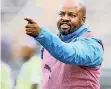  ?? | GAVIN BARKER BackpagePi­x ?? MANQOBA Mngqithi says he is expecting a game that will have a lot of aerial duels against Chippa United.