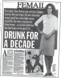  ?? ?? Sober: Kate Mulvey today and (above) her 1999 article