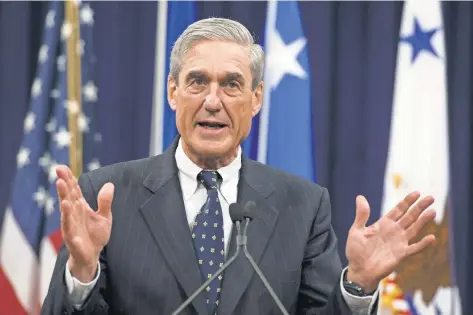  ?? SAUL LOEB, AFP/ GETTY IMAGES ?? Robert Mueller left the Department of Justice on Aug. 1, 2013, after directing the FBI in the Bush and Obama administra­tions.