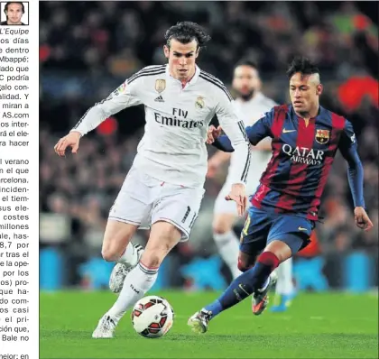  ??  ?? DUELO. Desde que llegaron, Bale y Neymar han sido comparados.