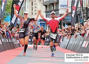  ?? HUW FAIRCLOUGH ?? Ironman 70.3 in Staffordsh­ire in 2019