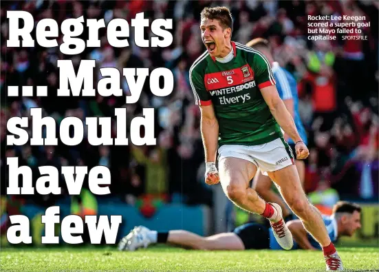  ?? SPORTSFILE ?? Rocket: Lee Keegan scored a superb goal but Mayo failed to capitalise