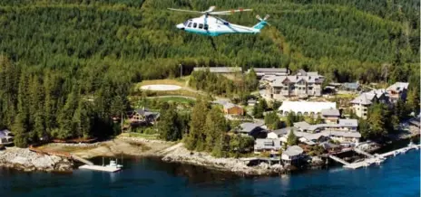  ?? SONORA RESORT ?? Sonora Resort is an all-inclusive luxury resort deep in the forests of the Discovery Islands, about an hour helicopter ride north of Vancouver.