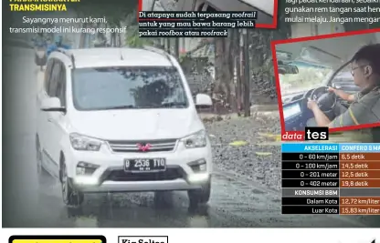  ??  ?? Di atapnya sudah terpasang roofrail untuk yang mau bawa barang lebih pakai roofbox atau roofrack