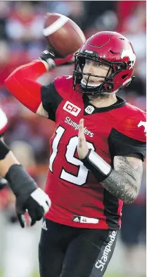  ?? MIKE RIDEWOOD/THE CANADIAN PRESS ?? Bo Levi Mitchell says the Stampeders need to start finding the end zone.