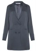  ??  ?? 4. Black satin blazer dress, £56, Glamorous