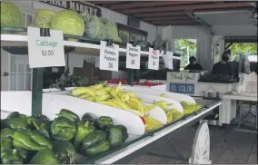  ?? LYRIC AQUINO —- THE MORNING JOURNAL ?? A selection of produce from Fenik’s Farm Market on July 21.