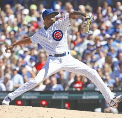  ?? GETTY IMAGES ?? Reliever Carl Edwards Jr. returned from the disabled list Friday, striking out Adam Duvall, the only batter he faced.