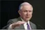  ?? AP PHOTO/SUSAN WALSH, FILE ?? In this May 3, 2018, photo, U.S. Attorney General Jeff Sessions speaks in Washington.