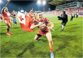  ?? Photo / Photosport ?? Tongan celebratio­ns are good for New Zealand.