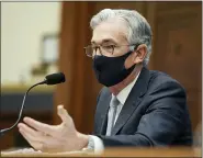  ?? GREG NASH — VIA AP ?? Federal Reserve Chairman Jerome Powell testifies before a House Financial Services Committee hearing on Capitol Hill in Washington.