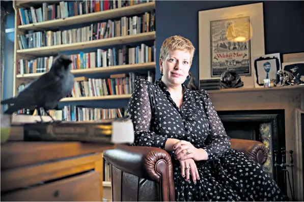  ??  ?? Other-worldly: Sarah Perry in her Norwich study, where she wrote and researched her new novel Melmoth as well as The Essex Serpent, her critically acclaimed 2016 hit which sold 200,000 copies in hardback alone