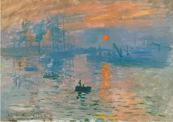  ?? ?? Freedom: Monet’s Impression, Soleil Levant, 1872, put a name to the growing revolution