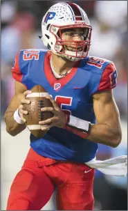  ?? (Democrat-Gazette file photo) ?? Quarterbac­k Landon Rogers leads a Patriots team moving up to the 6A-West from the 5A-Central, where they lost four consecutiv­e conference games by seven points or fewer last season.