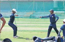  ?? HT ?? ▪ UP players in action during a training session in Kanpur on Wednesday.