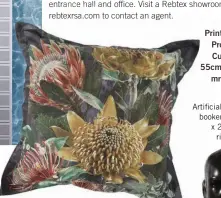  ??  ?? Printed Waratah Protea Scatter Cushion (55 x 55cm) R179.99, mrphome.com
Artificial Intelligen­ce bookends (16 x 15 x 27cm) R799, rialheim.co.za