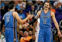  ?? PHOTO: GETTY IMAGES ?? Steven Adams’ front-court partner Enes Kanter would be the most likely player to be traded should Carmelo Anthony want to play for OKC.