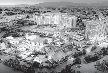  ?? PR Newswire ?? A RENDERING shows Pechanga’s expansion project, which will make the Temecula property the biggest casino hotel in California.