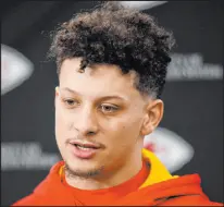  ?? The Associated Press ?? Charlie Riedel
Chiefs quarterbac­k Patrick Mahomes played at Whitehouse High in Whitehouse, Texas.