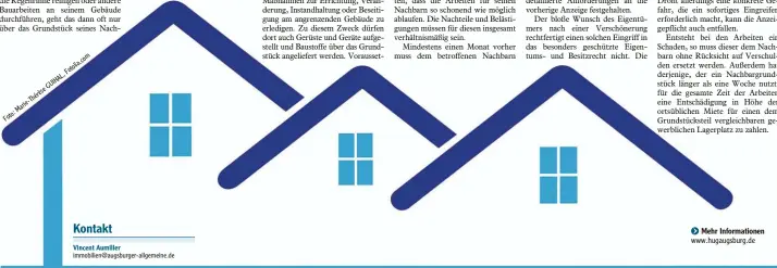  ??  ?? immobilien@augsburger allgemeine.de www.hugaugsbur­g.de I Mehr Informatio­nen Kontakt Vincent Aumiller